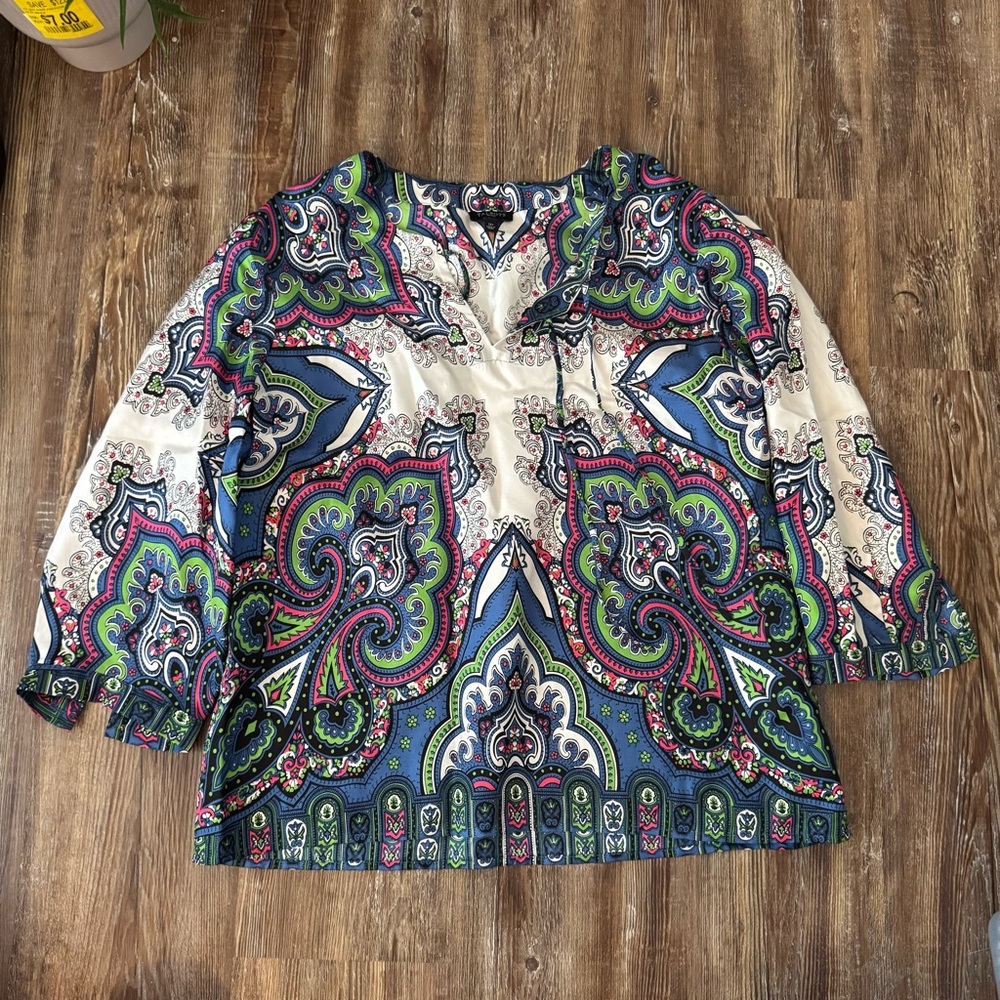 Talbots Multicolor Paisley Blouse